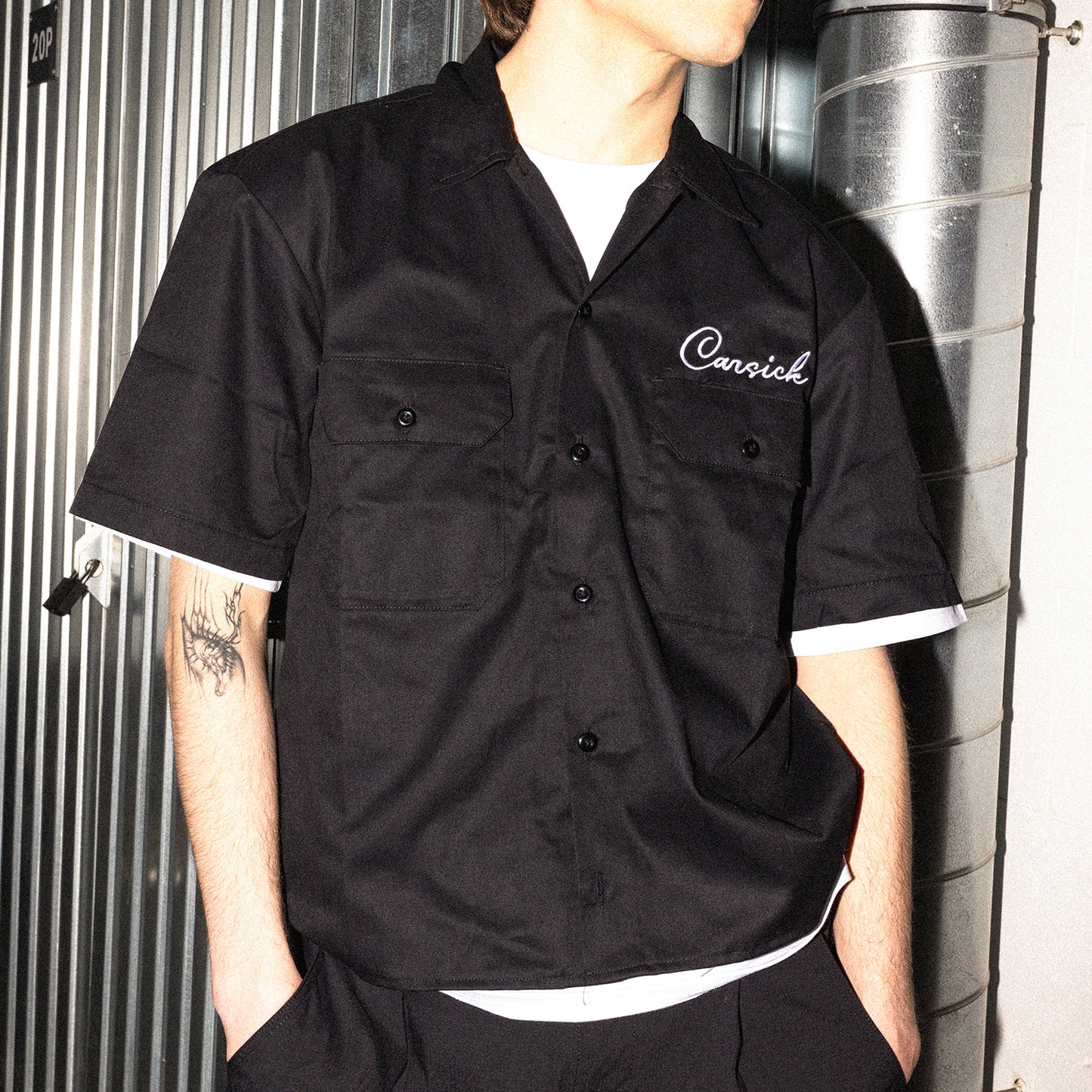 MECHANIC CROPPED SHIRT